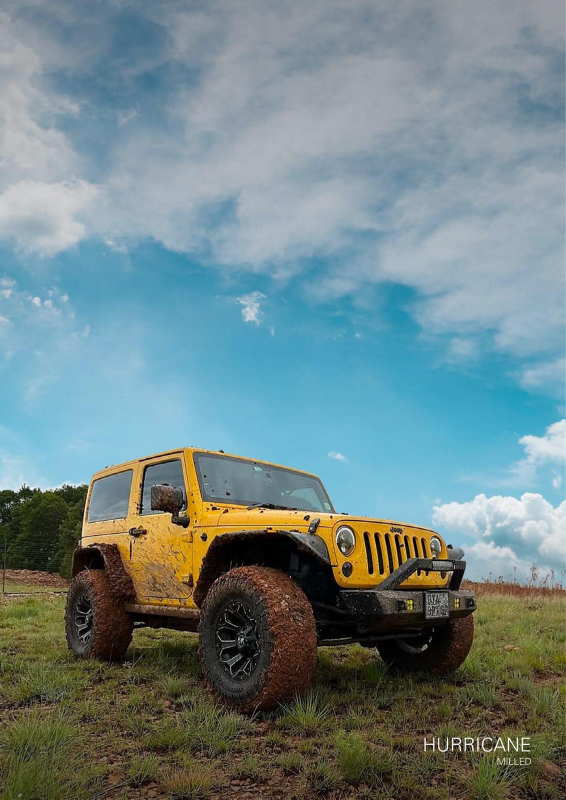 Jeep on A-Line Hurricane milled wheels
