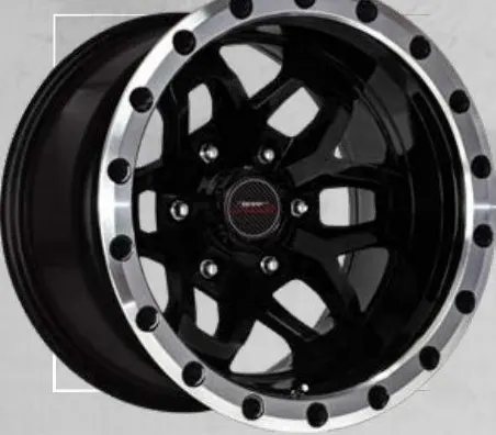 A-Line Zed wheel, Black machined face, polished lip