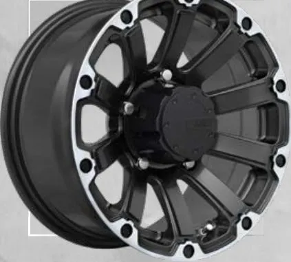 A-Line Destroyer wheel, Satin black machined lip
