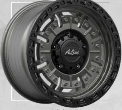 A-Line Swat wheel, Matt charcoal grey, black lip