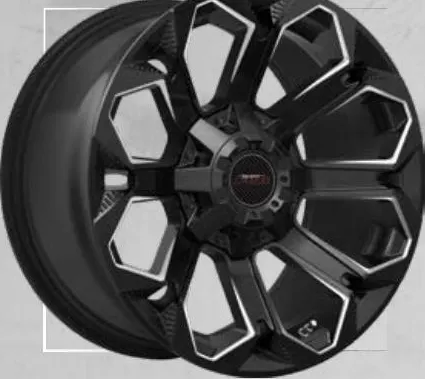 A-Line Hurricane wheel, Satin black, milled