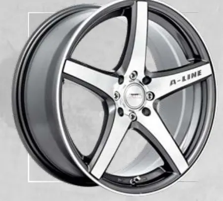 A-Line Orio wheel, Gun metal machined face