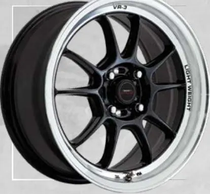 A-Line Vr-3 wheel, Diamond black machined lip