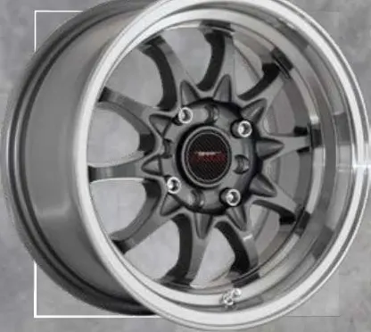 A-Line Fuse wheel, Gun metal machined lip