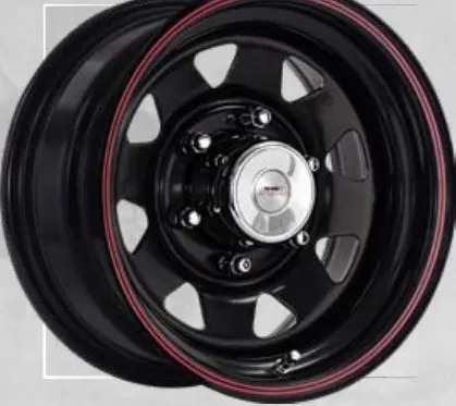 A-Line Blk Spoke wheel, Dual red pinstripe