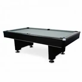 Black finish pool table