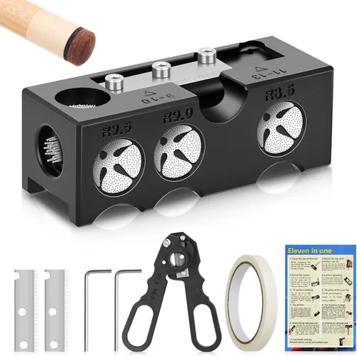 Cue tip repair and maintenance kit