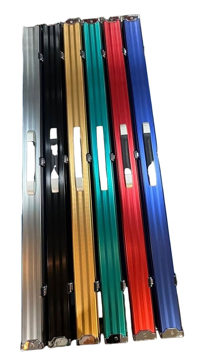 Mixed colour aluminium cue cases