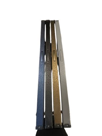 Dark finish aluminium cue cases
