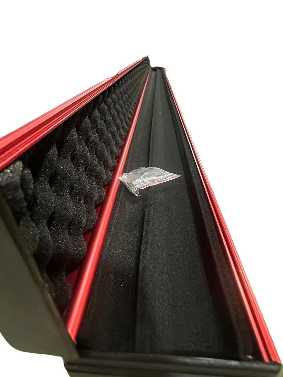 Red two-piece cue case