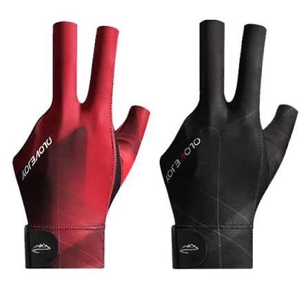 Red fire billiard glove pair