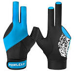 Blue and black leopard glove