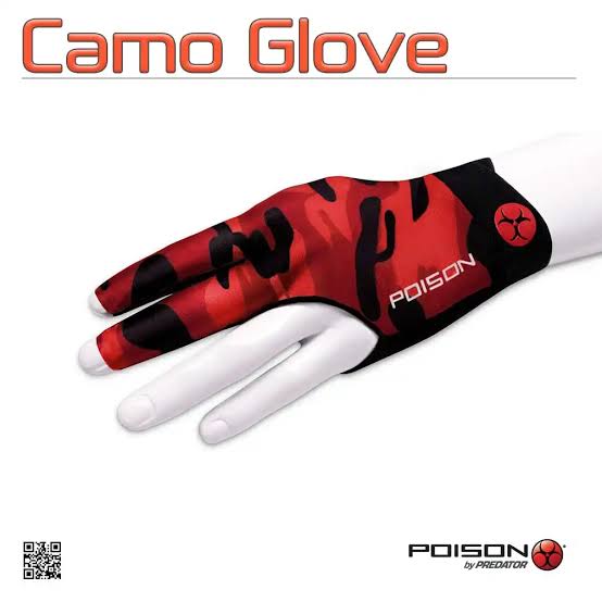 Red camo Poison-style glove