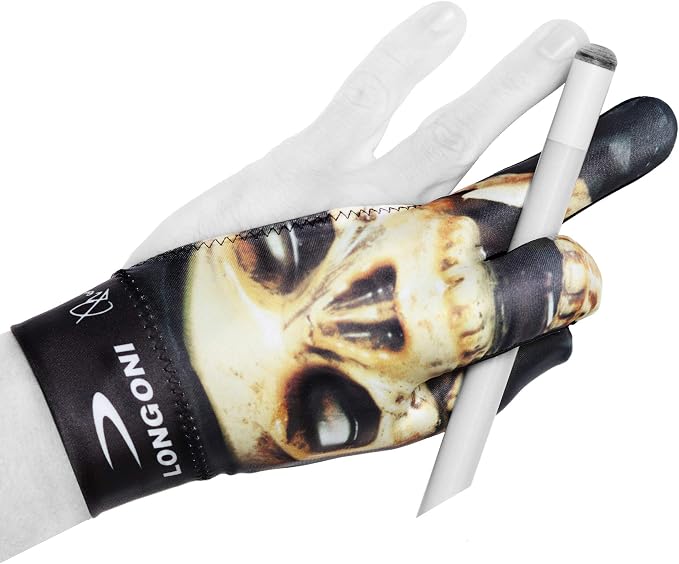 Skull graphic billiard glove