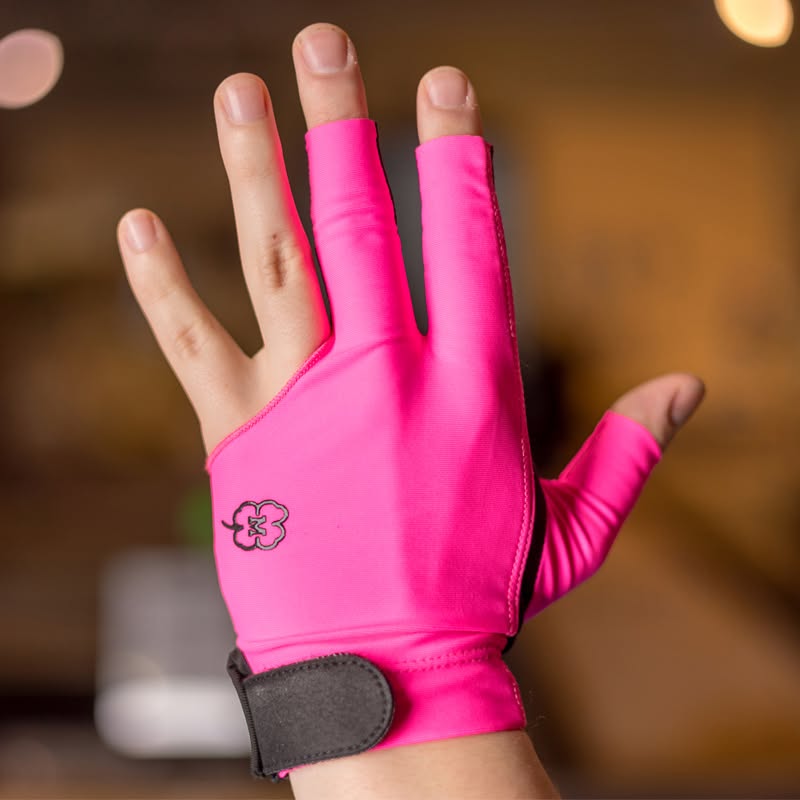 Four-leaf clover purple glove
